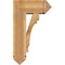 Ekena Millwork Merced Arts and Crafts Rough Sawn Bracket w/ Offset Brace, Western Red Cedar, 8"W x 18"D x 30"H BKT0806X18X30MRC03RWR - alternate 3